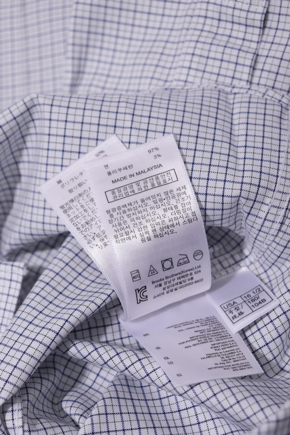 미사용 리젠트 체크 셔츠 size 105~110 상품이미지7