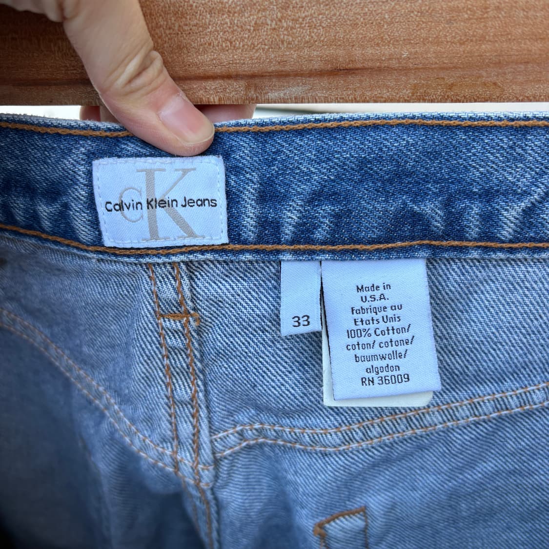 Calvin klein 캘빈클라인 made in usa 데님 팬츠 상품이미지9