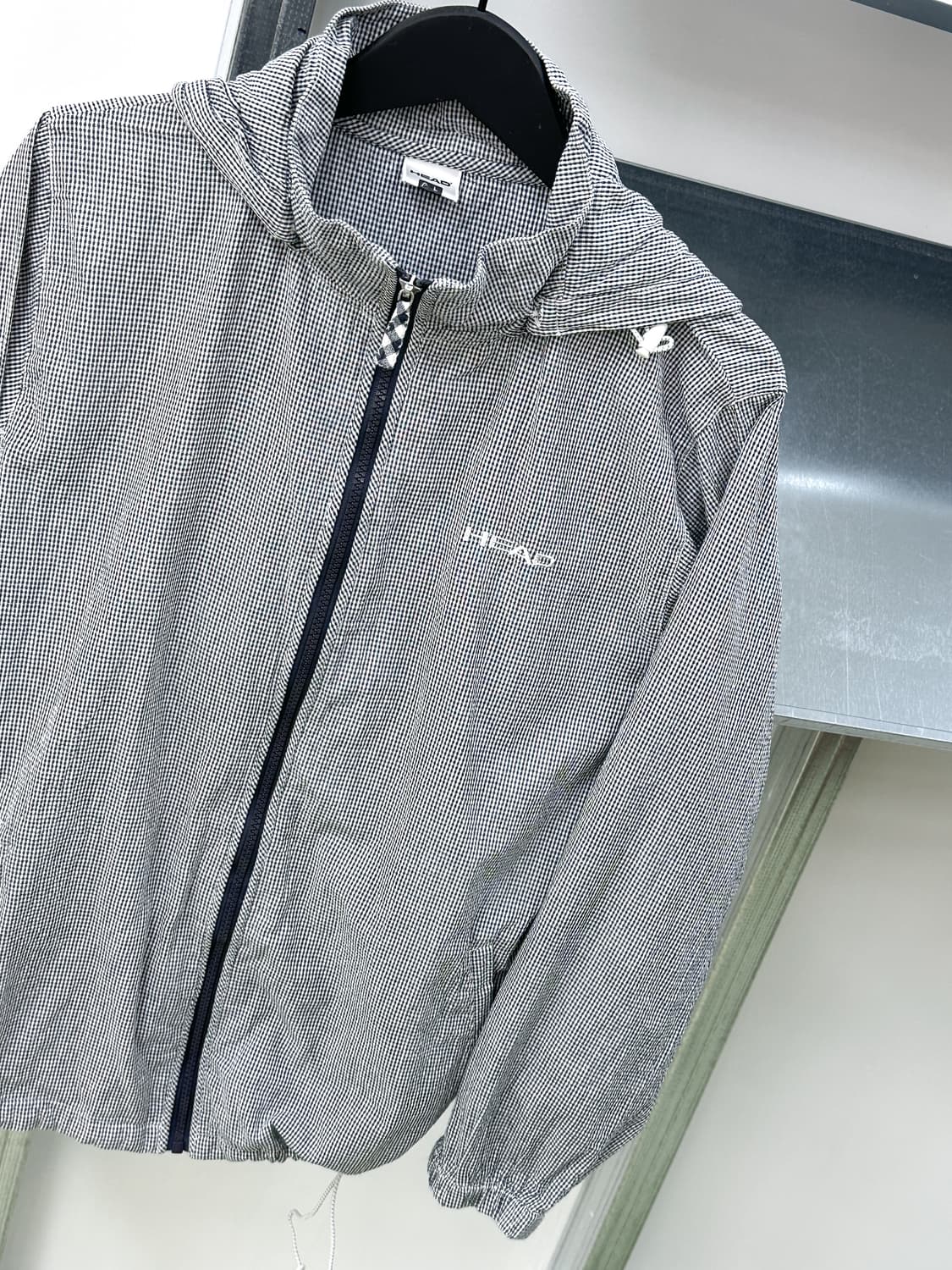 head mini check hood zip jacket 상품이미지2