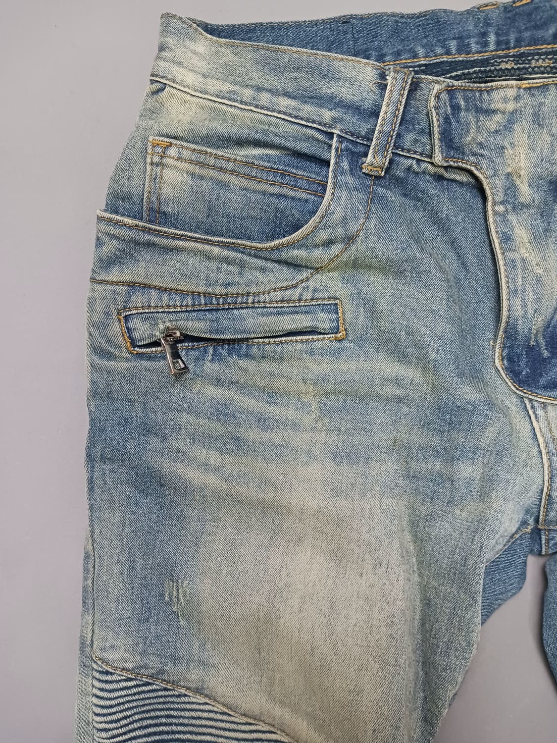 [34] 발망 빈티지워싱 바이커진 청바지 상품이미지2