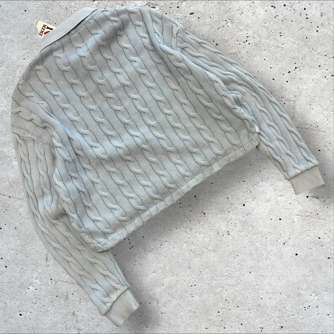 [S] 폴로 랄프로렌 신향큐알 크롭 케이블 니트 스카이블루 D253 상품이미지2