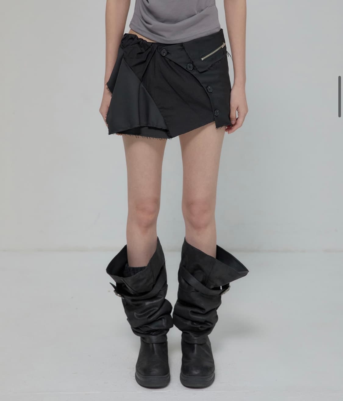 플레어업 Asymmetrical Layered Mini Skirt  상품이미지1