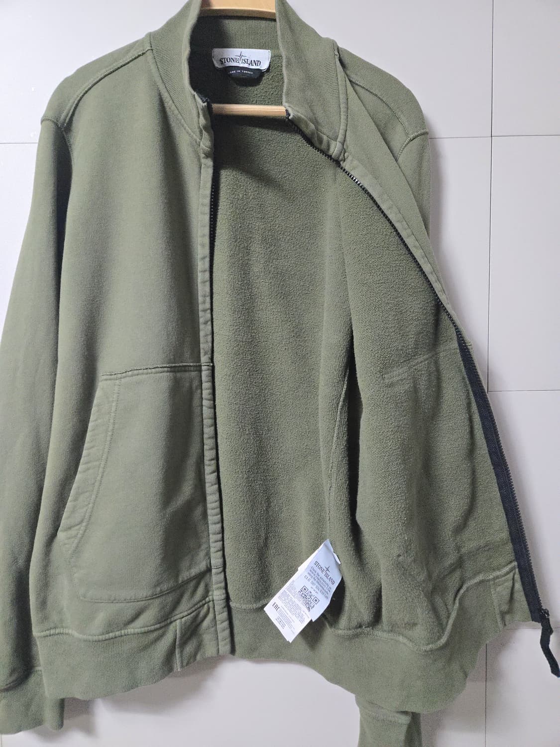 스톤아일랜드 올리브 풀집업 M 상품이미지5