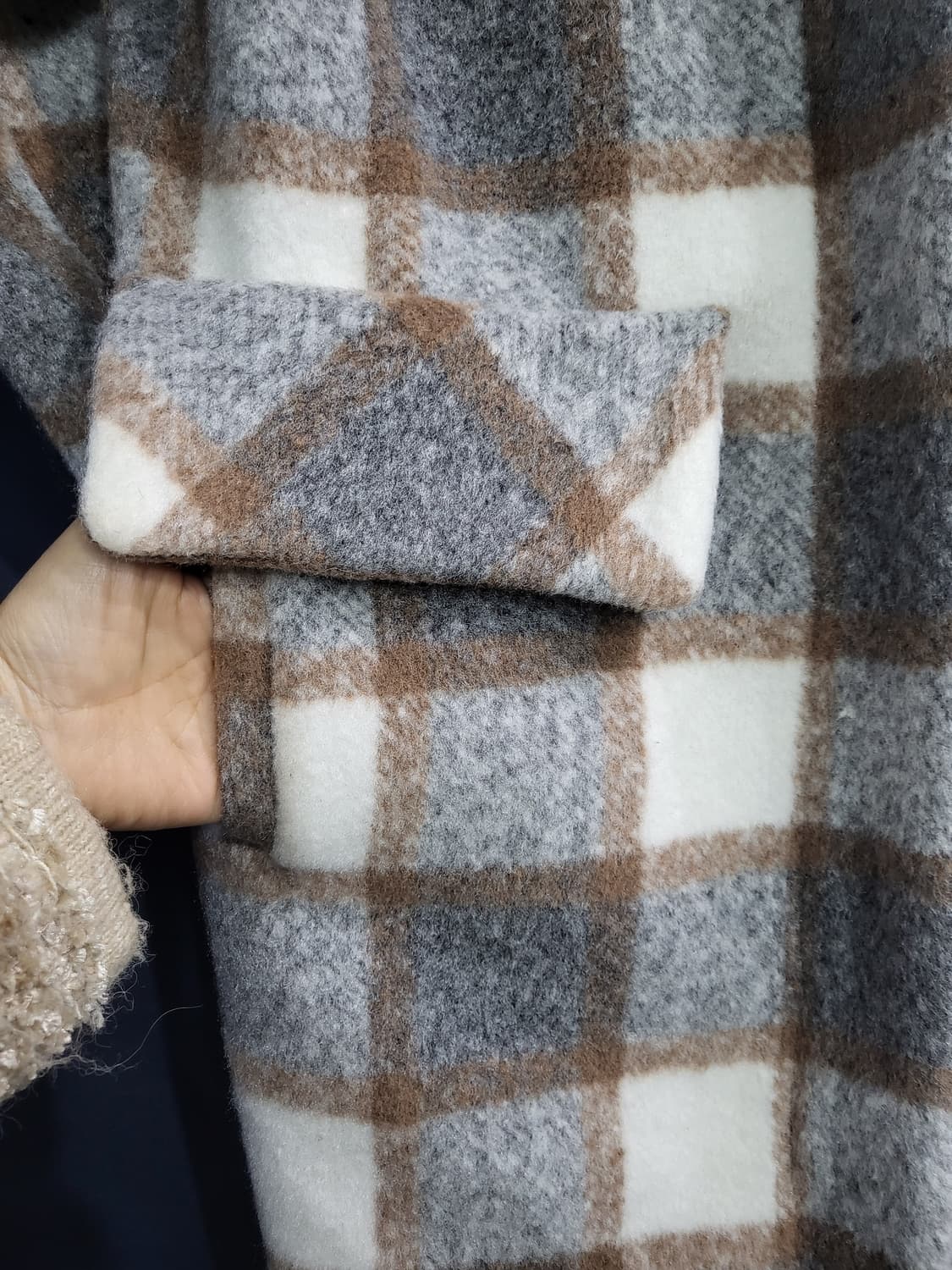 collects 체크 후드코트(새상품) 상품이미지3