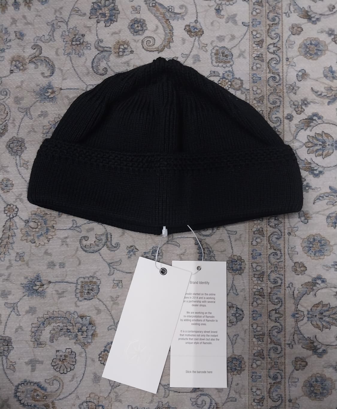 (새상품) 라모랭 로고없는 숏비니 검정 2사이즈  상품이미지1