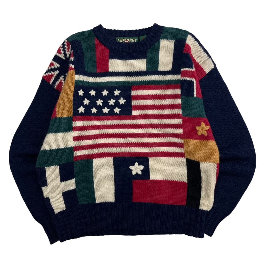 80's 아메리칸 이글 빈티지 성조기 핸드메이드 니트 M 상품이미지2