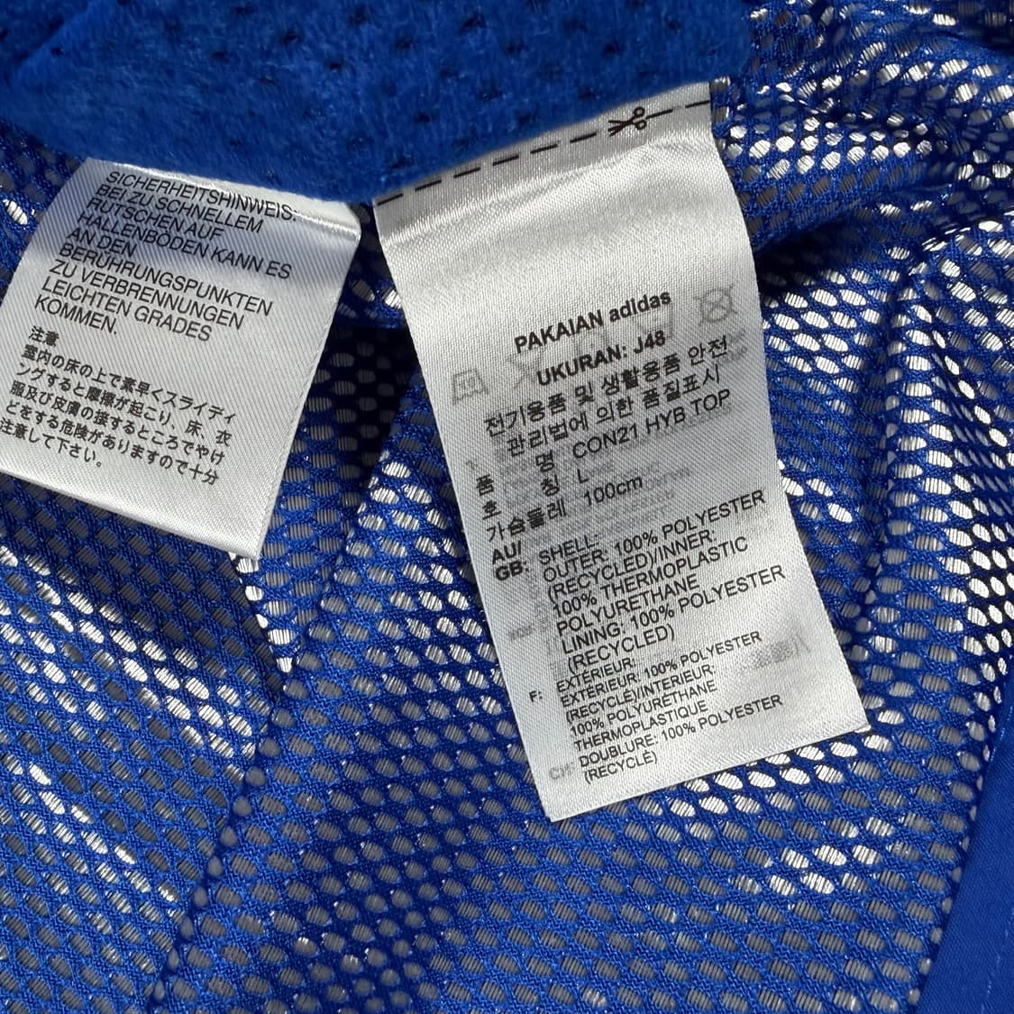 21 아디다스 일본 축구 바람막이 웜업 하이브리드탑 어센틱 상품이미지5