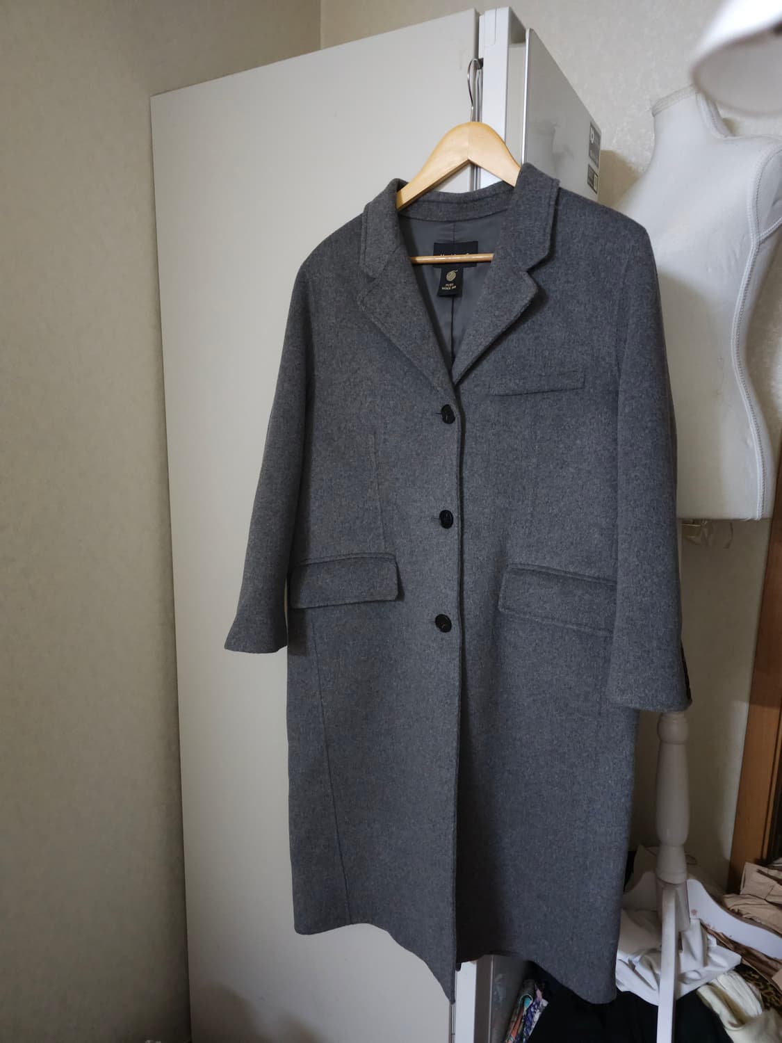 메르시앤에스 핸드메이드 스리버튼 맥시 코트 상품이미지2