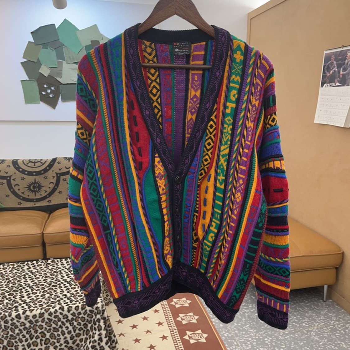 엠마루 빈티지 히피 에스닉 인디언 케이블 니트 가디건 14 C08776 상품이미지3