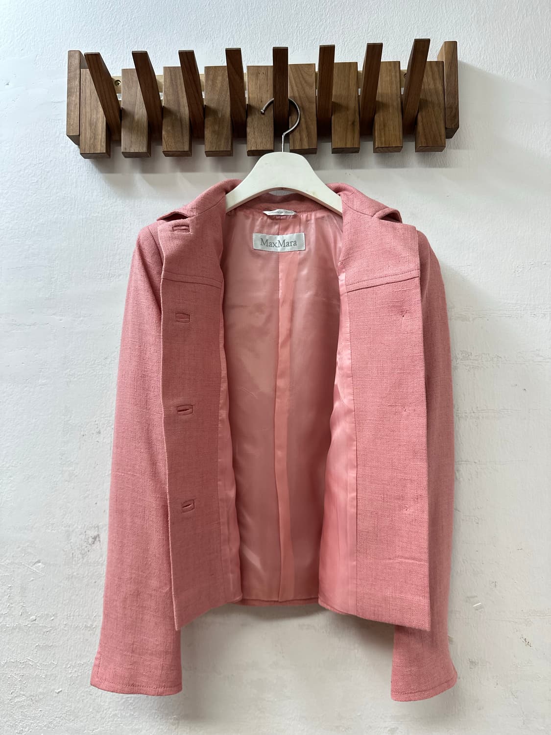 막스마라(Max Mara) 핑크 린넨 혼방 4버튼 자켓 (드라이완료) 상품이미지5
