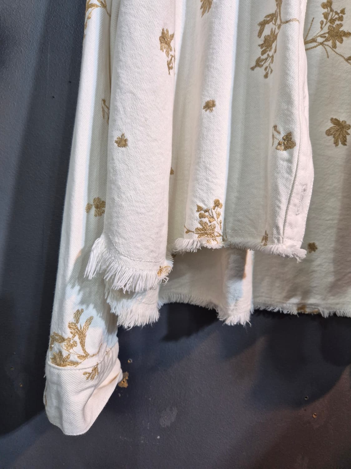 자라  자수  면데님 자켓  66 세탁완료 상품이미지6