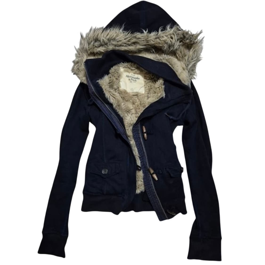Abercrombie&Fitch 아베크롬비 2000s 퍼 후드집업 상품이미지2