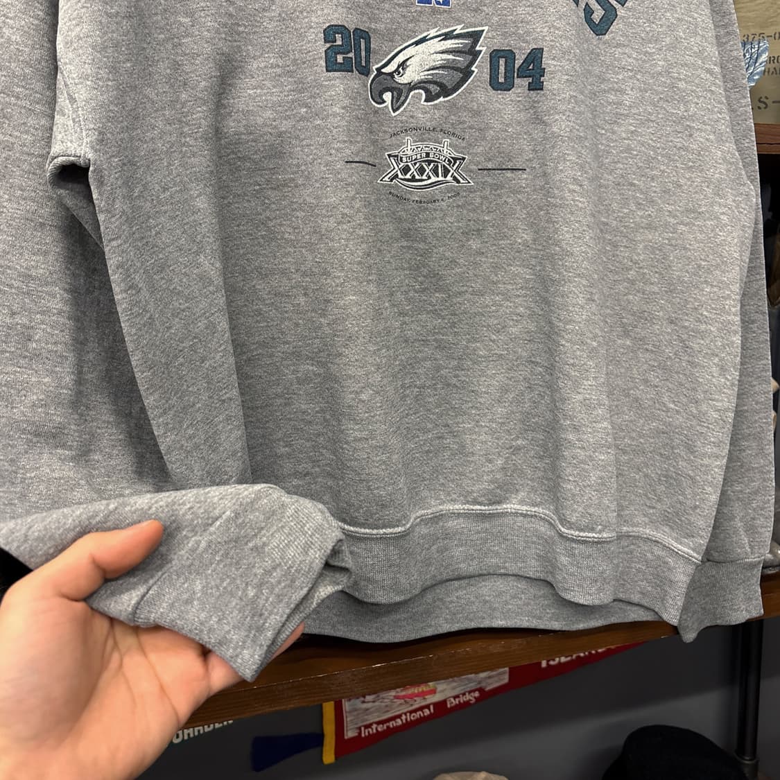 00s NFL 챔피언쉽 슈퍼볼 호킨스 크루 프린팅 스웻셔츠 N790 상품이미지4