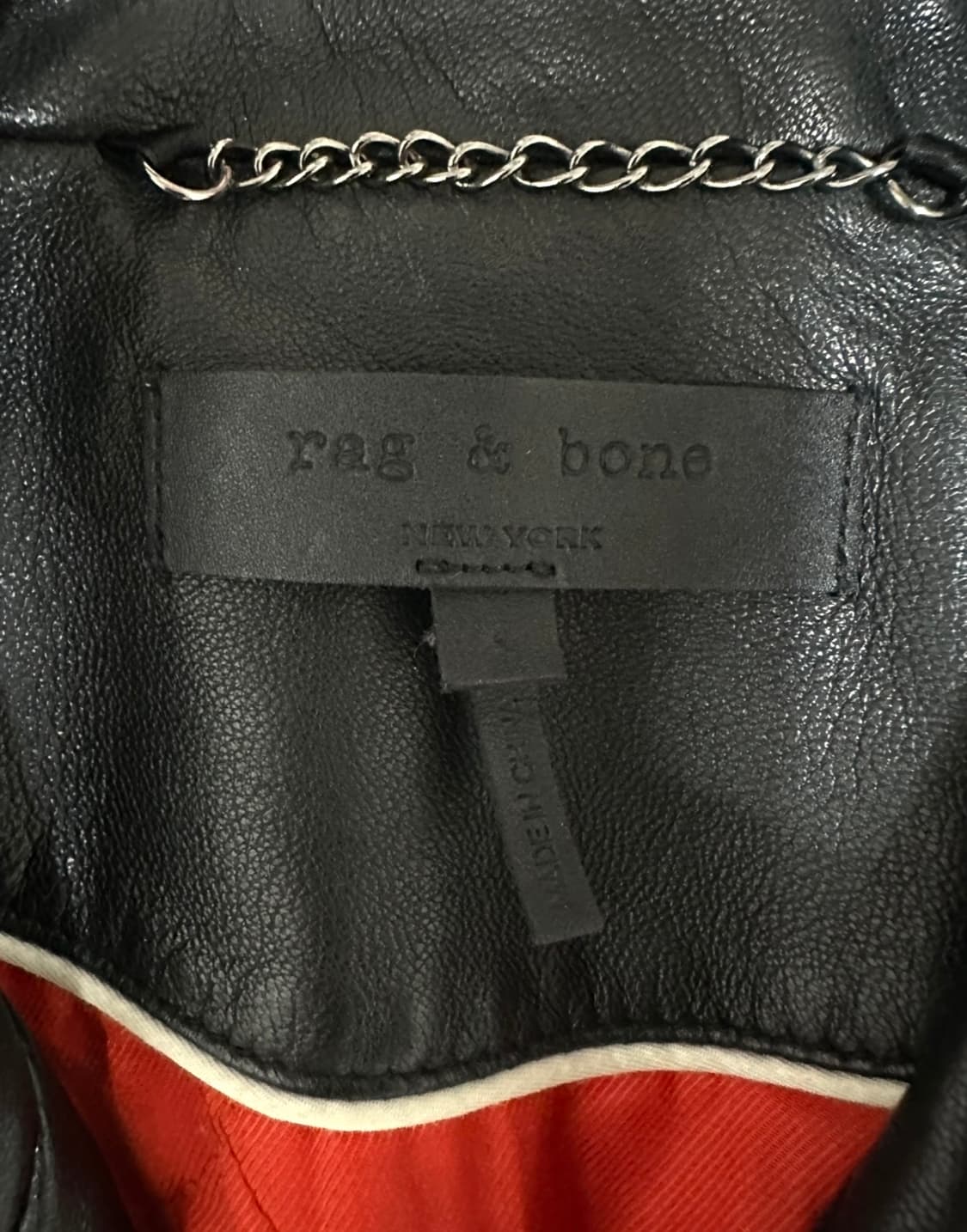 랙앤본 레더 블랙 라이더 자켓 상품이미지5