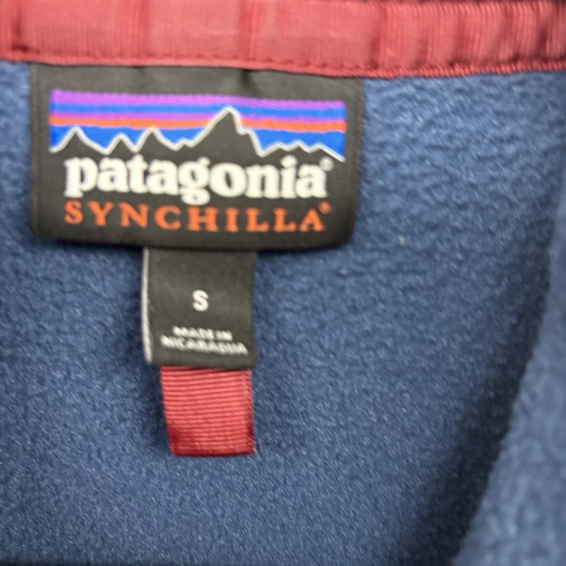 10s 파타고니아 신칠라 스냅-T 네이비/버건디 상품이미지4