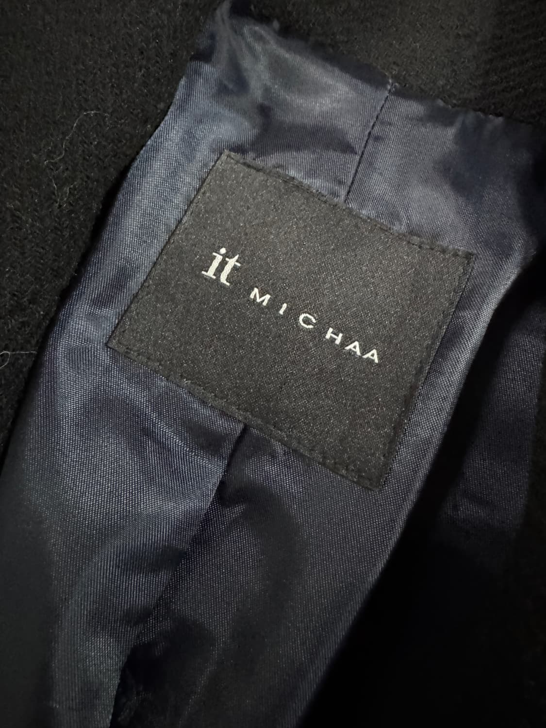 여성 잇미샤 배색 투 톤 울 코트 55 상품이미지3