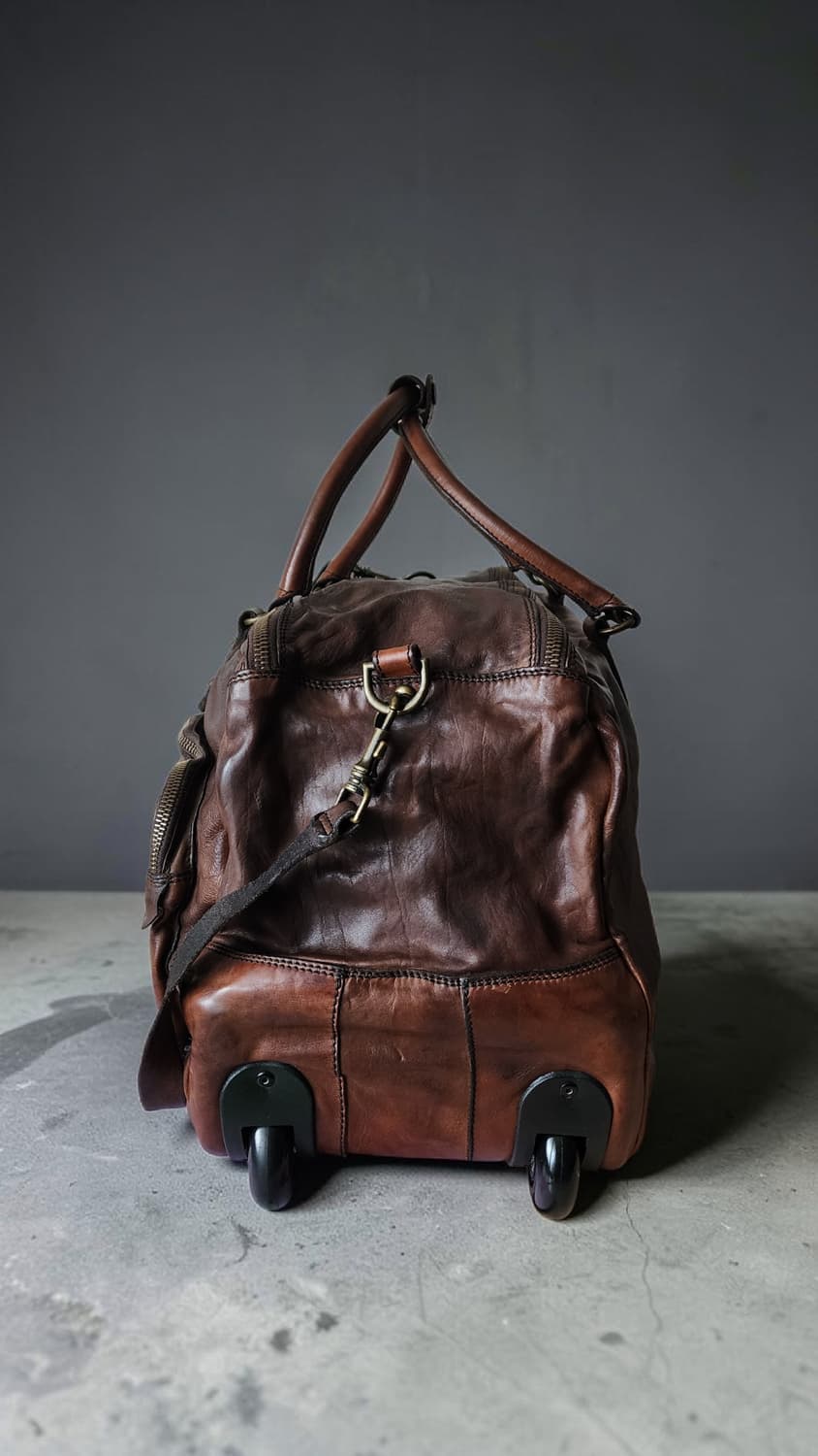이태리 캄포마찌 가죽 보스턴백 여행가방 캐리어 상품이미지4