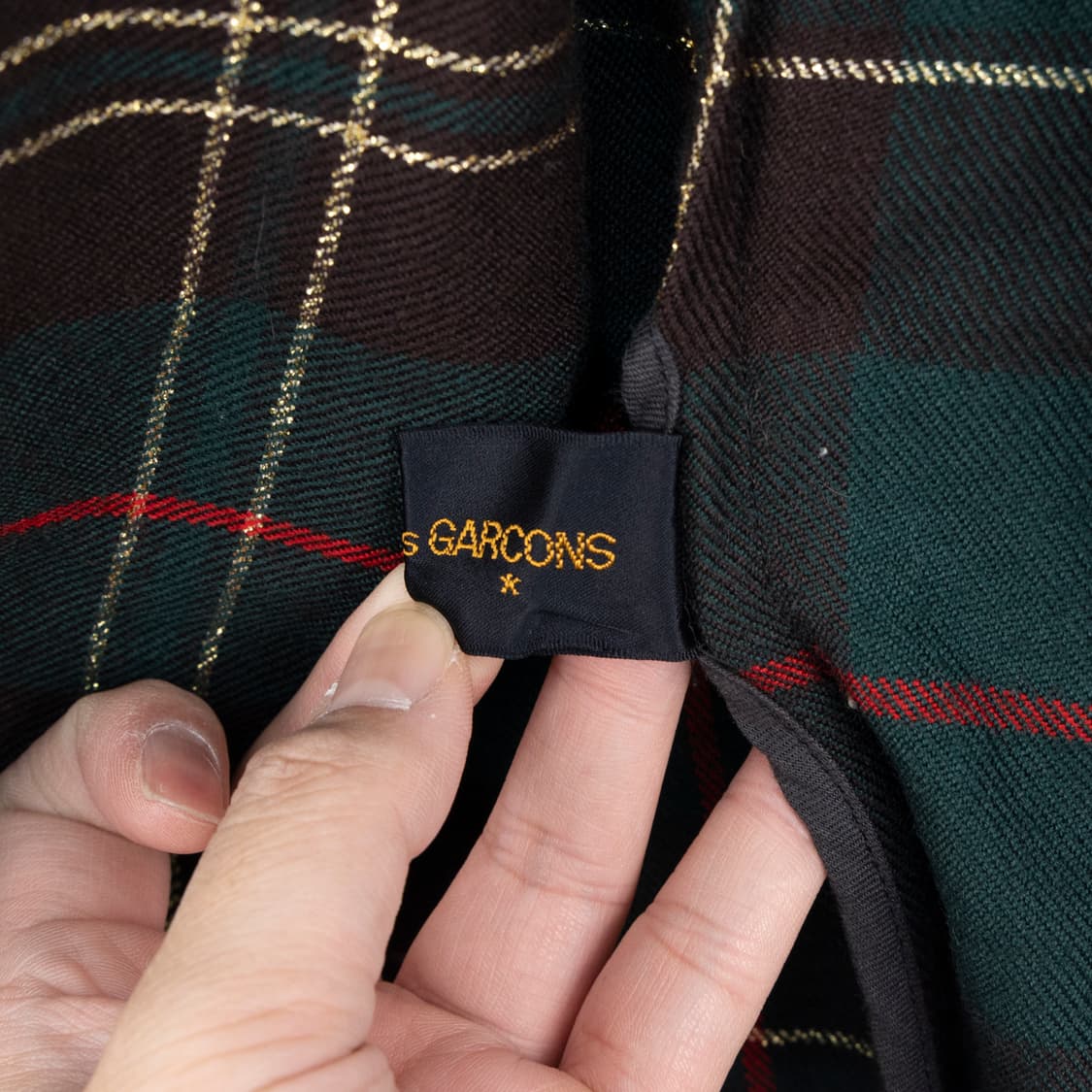 꼼데가르송 빈티지 1999 쇼피스 그린 타탄 체크 상품이미지5