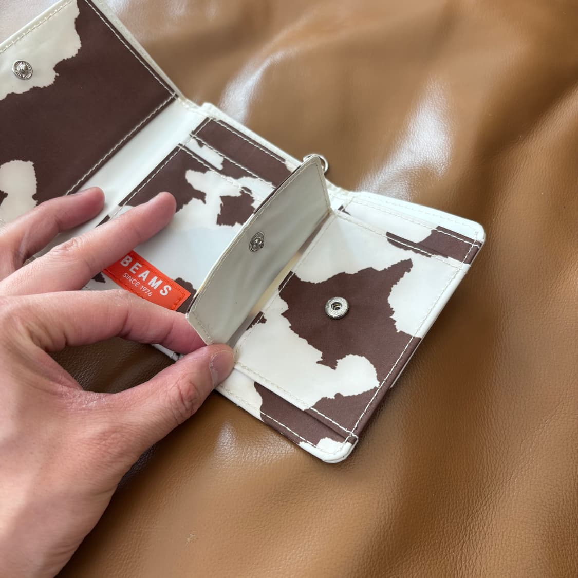 Beams 빔즈 빔스 카우 폴딩 월렛 지갑 상품이미지7