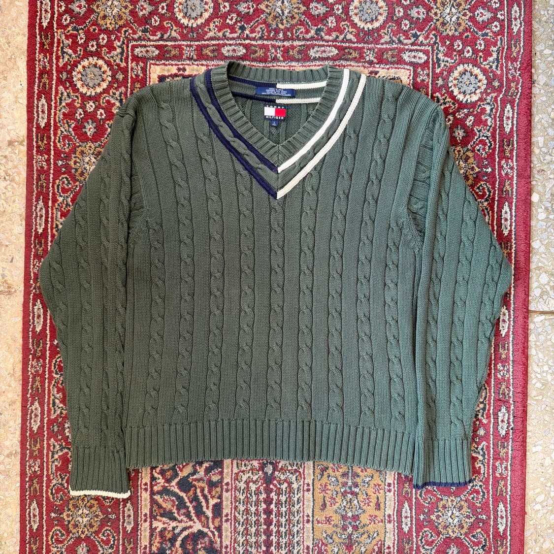 90s 타미힐피거 코튼 크리켓 니트 [ 55-66 ] 상품이미지1