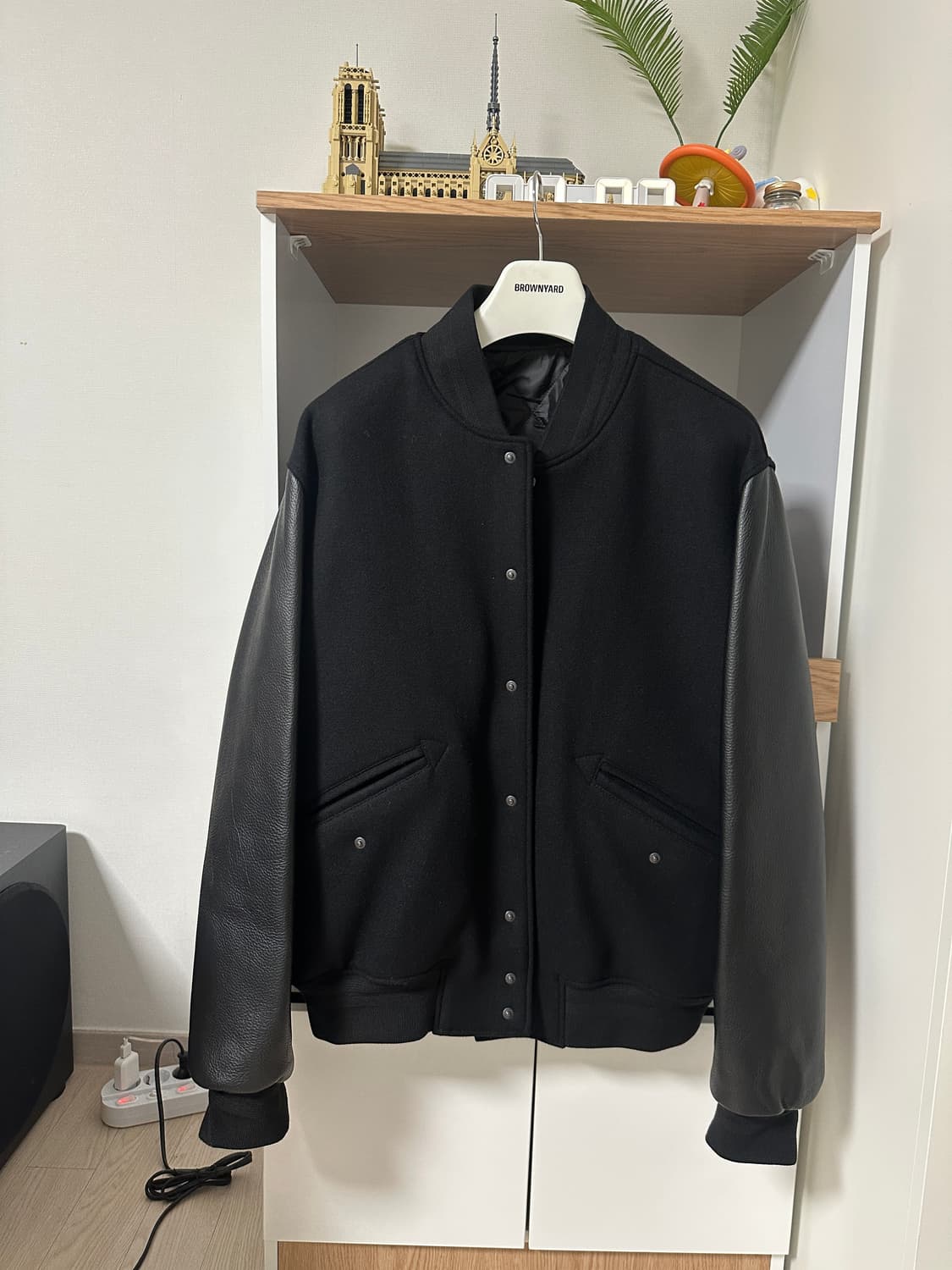 브라운야드 바시티자켓 블랙 5사이즈 상품이미지2