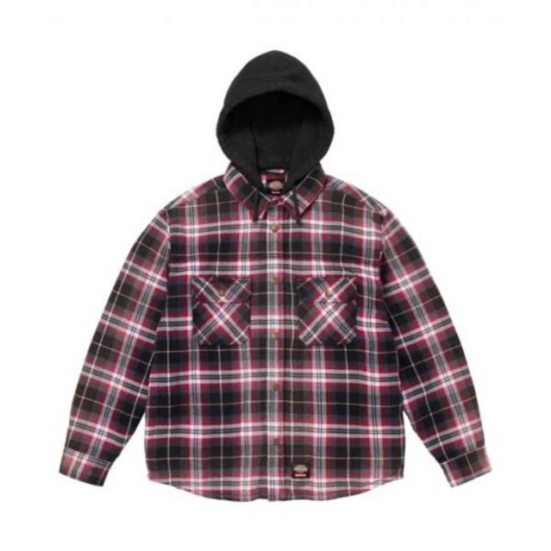 슈프림 디키즈 집업 플란넬 후드 셔츠 L사이즈 상품이미지1