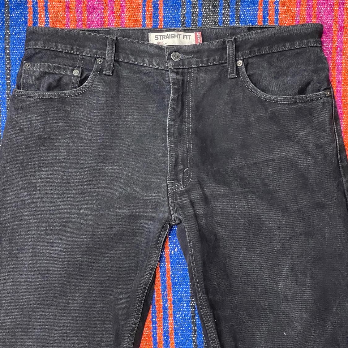 리바이스 505 흑청바지 빈티지 블랙진 데님팬츠  상품이미지4