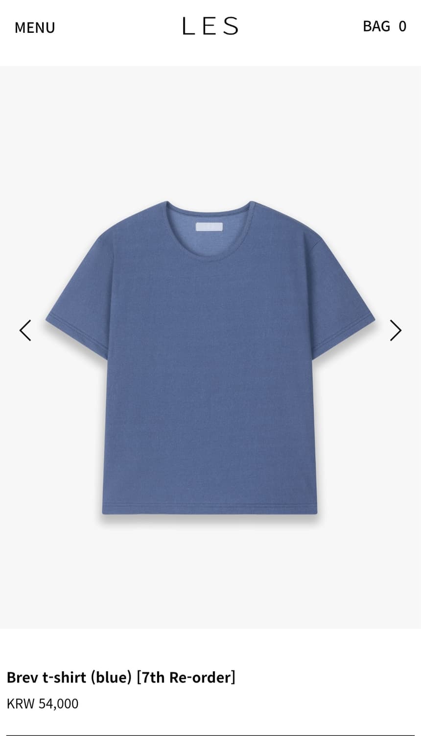 les Brev t-shirt (blue) 1사이즈 상품이미지1