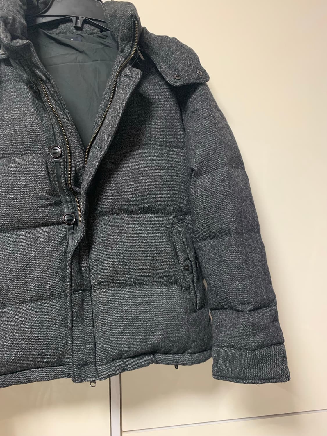 일본빈티지 어반리서치 그레이 울 패딩 자켓 상품이미지3