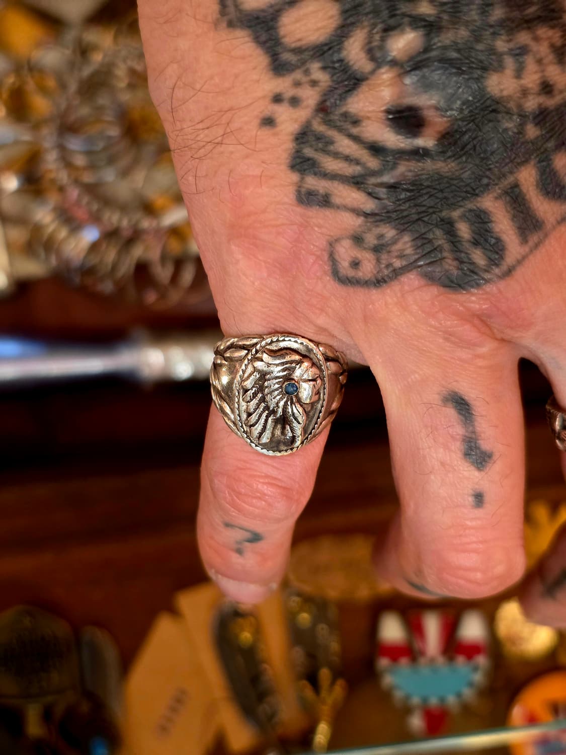 USA Vintage Silver925 Native Ring 상품이미지7