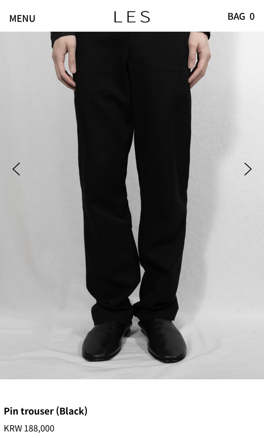 [1] Les pin trouser (black) 상품이미지1