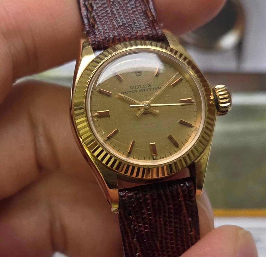 롤렉스 오이스터 퍼페츄얼 6619 18k올금통 샴골판 논데이트 여성용 상품이미지5