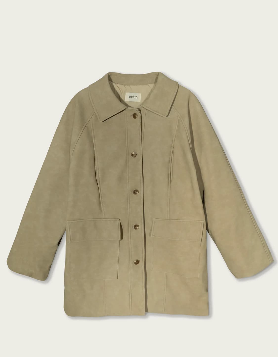 (설명참고) HALF PADDED LEATHER JACKET SAND 상품이미지1