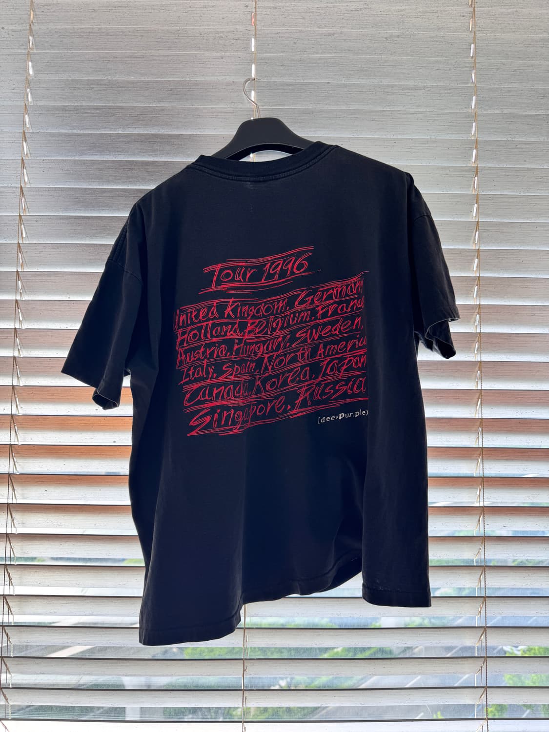 [XL] 96 딥퍼플 Purpendicular Tour 빈티지 밴드티 상품이미지2