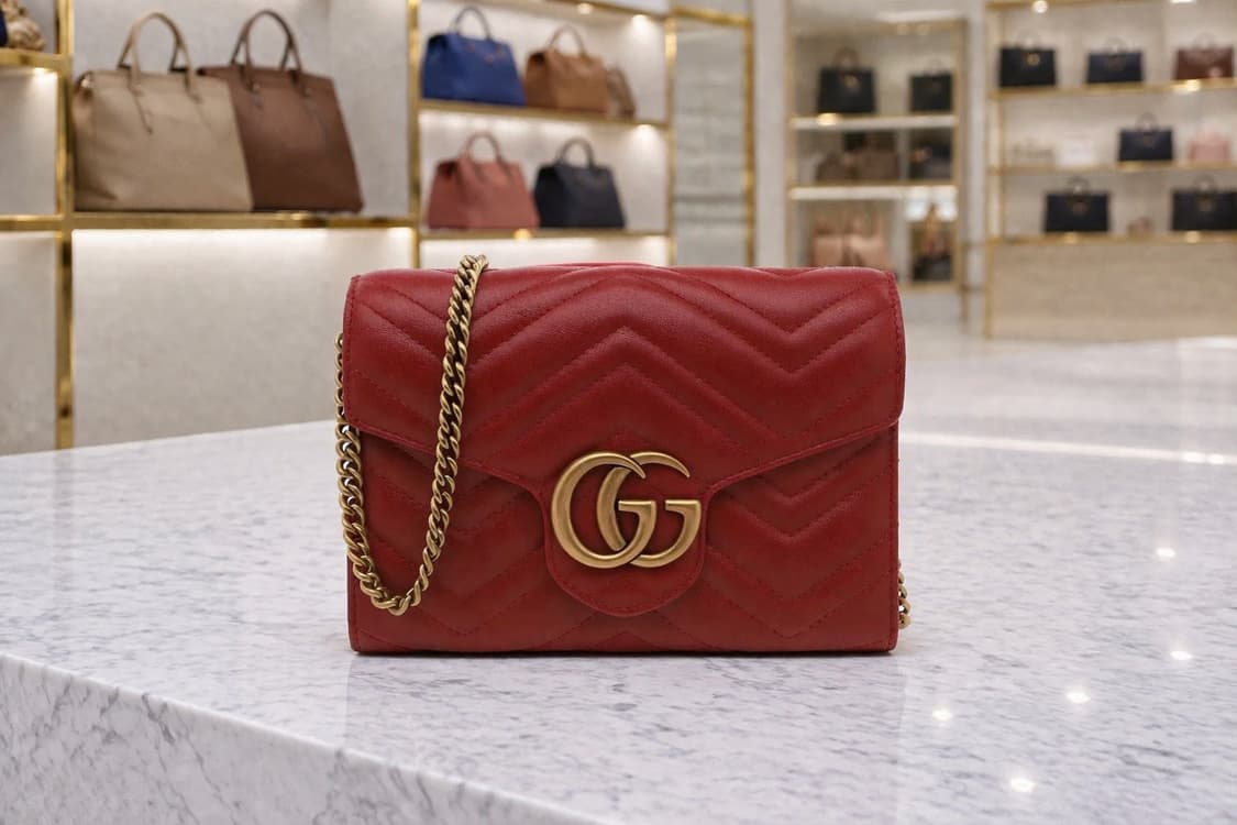 [A급] 구찌 GG 마몽 마틀라세 미니 체인백 판매합니다!!! 상품이미지1