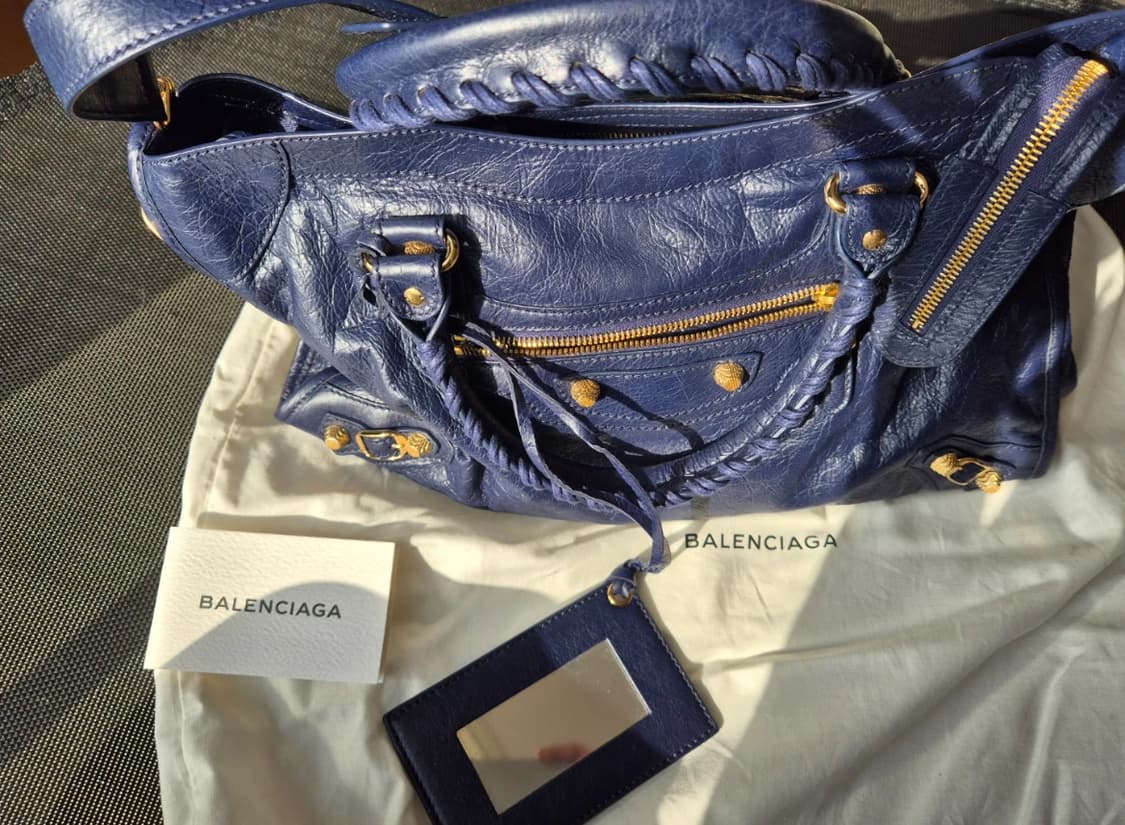 발렌시아가 모터백 시티백 블루  상품이미지2