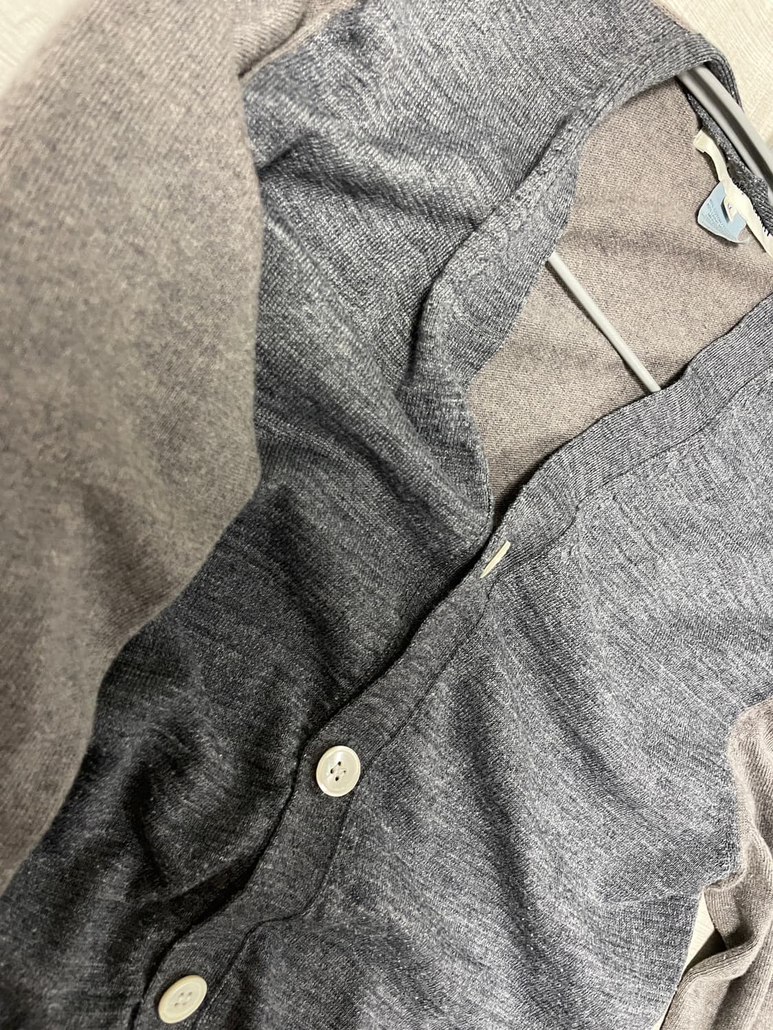 꼼데가르송 shirt 메리노울 그레이 배색 가디건 상품이미지6