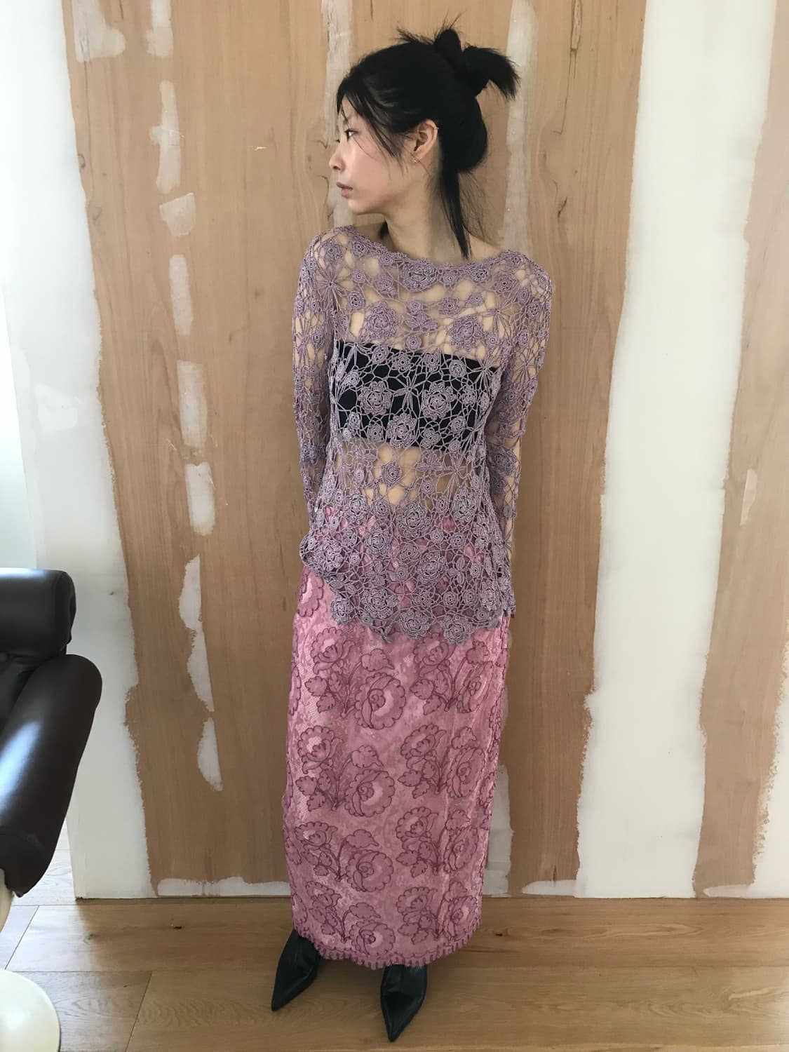 vintage purple net top 상품이미지8