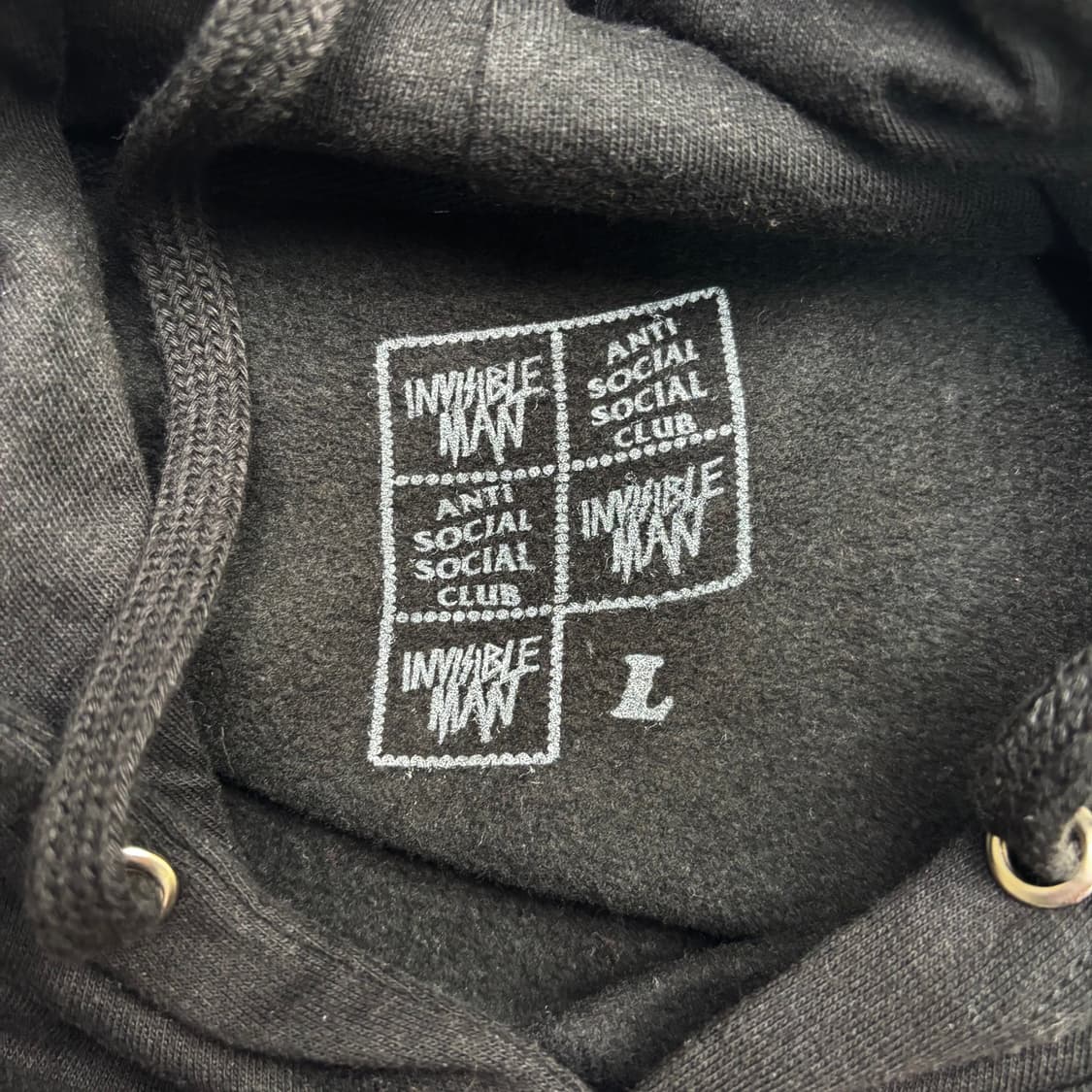 안티 소셜 소셜 클럽 인비저블맨 블랙 후드티 L 상품이미지7