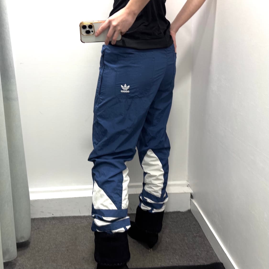 아디다스 블루 백 포인트 트레이닝 팬츠 상품이미지1
