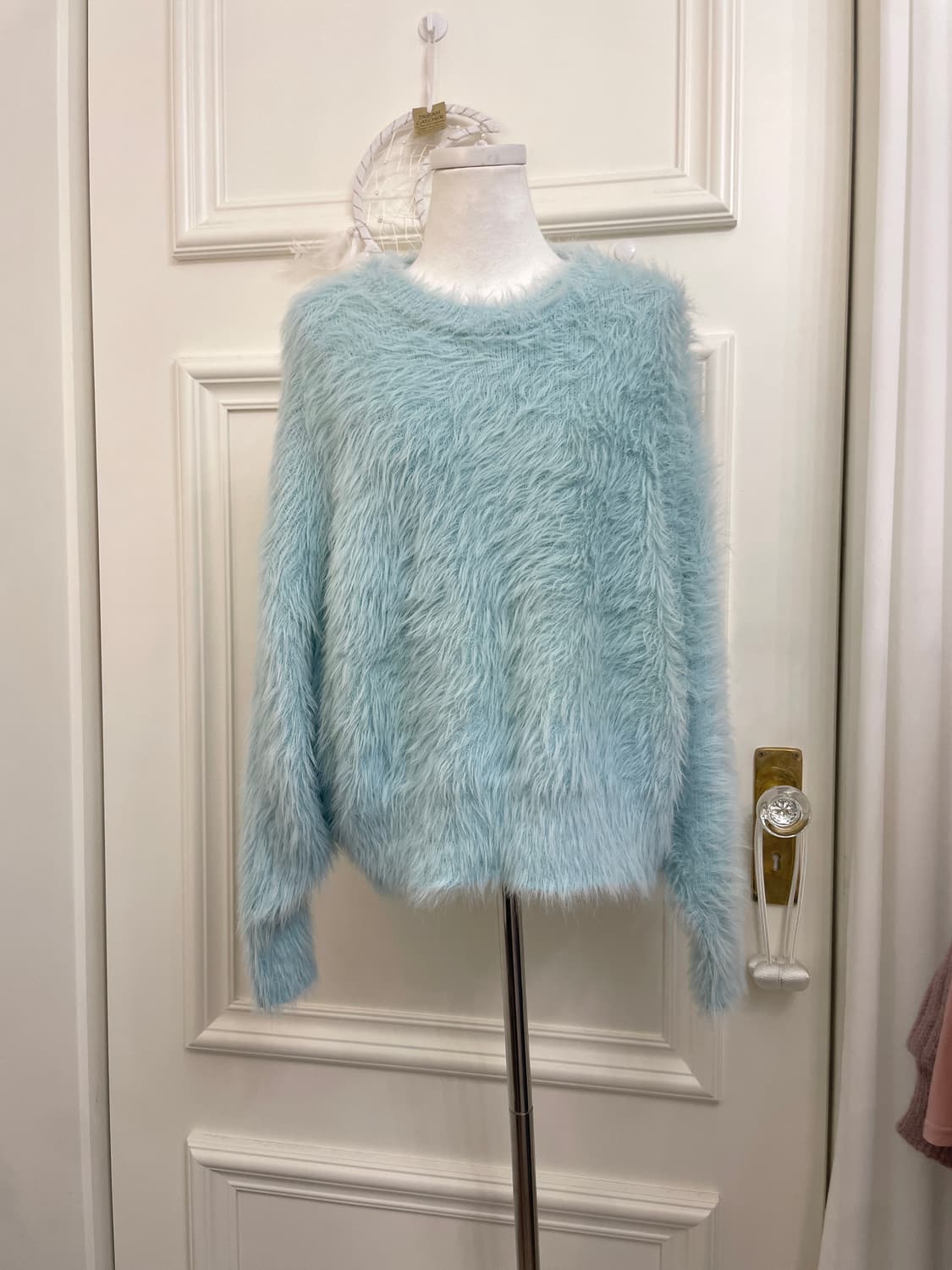 mint shaggy winter sweater(size-F) 상품이미지1