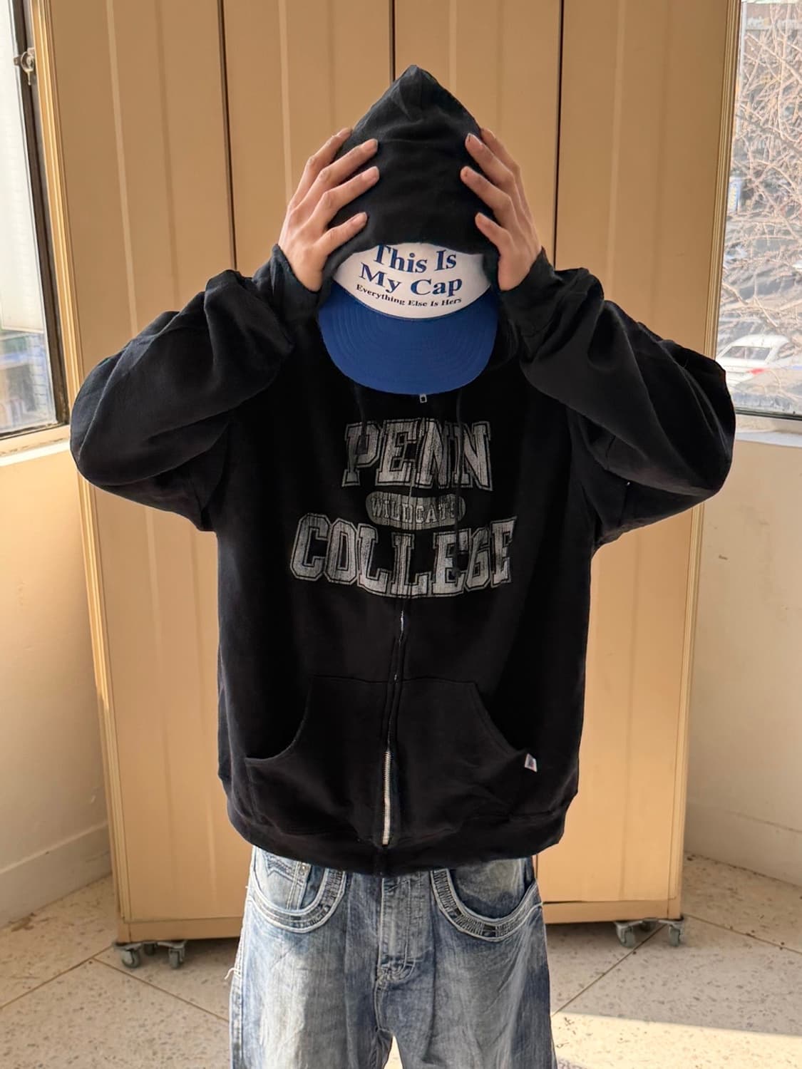 러셀 후드집업 블랙 상품이미지2