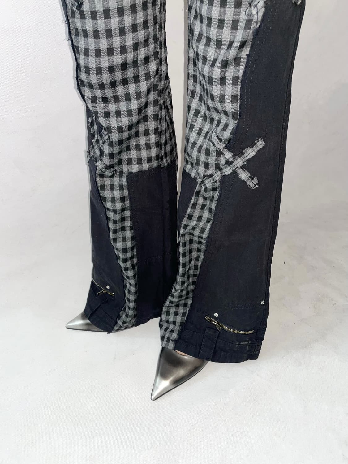 Check grunge boots-cut pants 상품이미지2