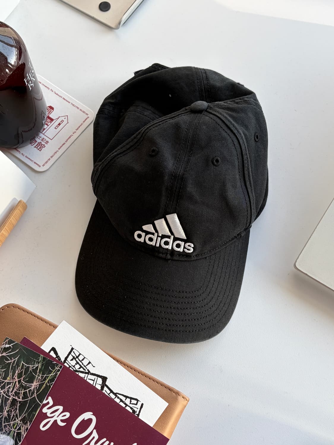 아디다스 퍼포먼스 삼선 베이직 블랙 볼캡 상품이미지1