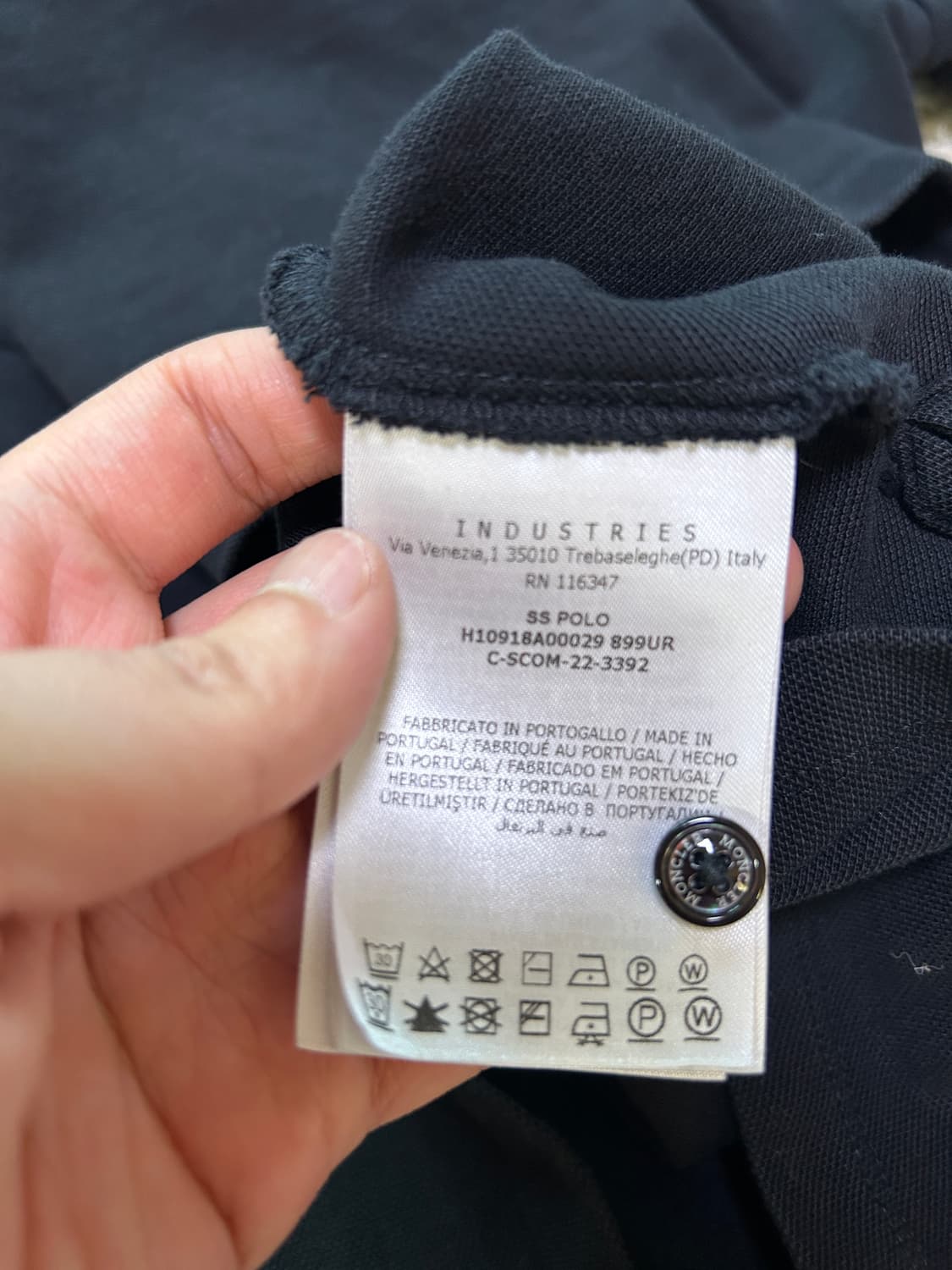 [XL] 몽클레어 카라 반팔티 블랙 상품이미지4