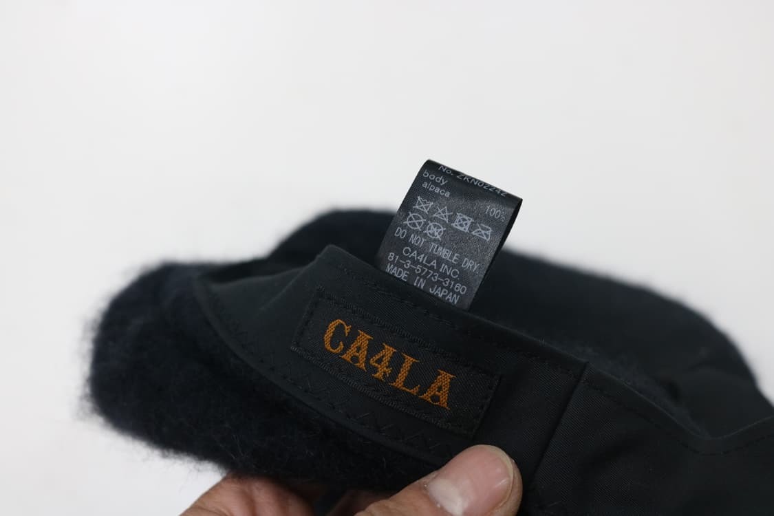 카시라 빈티지 블랙 알파카 헌팅캡 상품이미지5