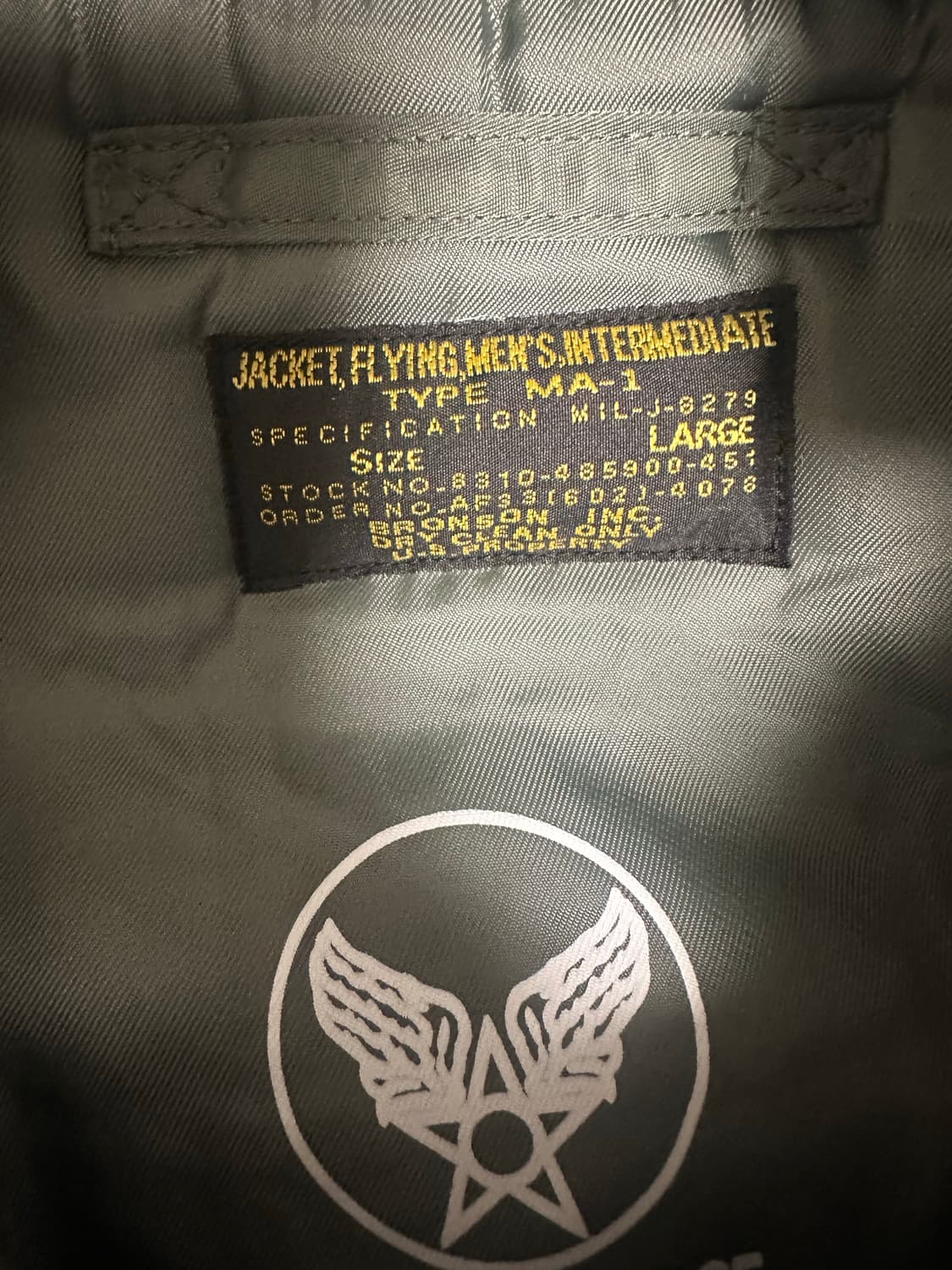 브론슨 MA-1 한국판 L(40) 판매 상품이미지4