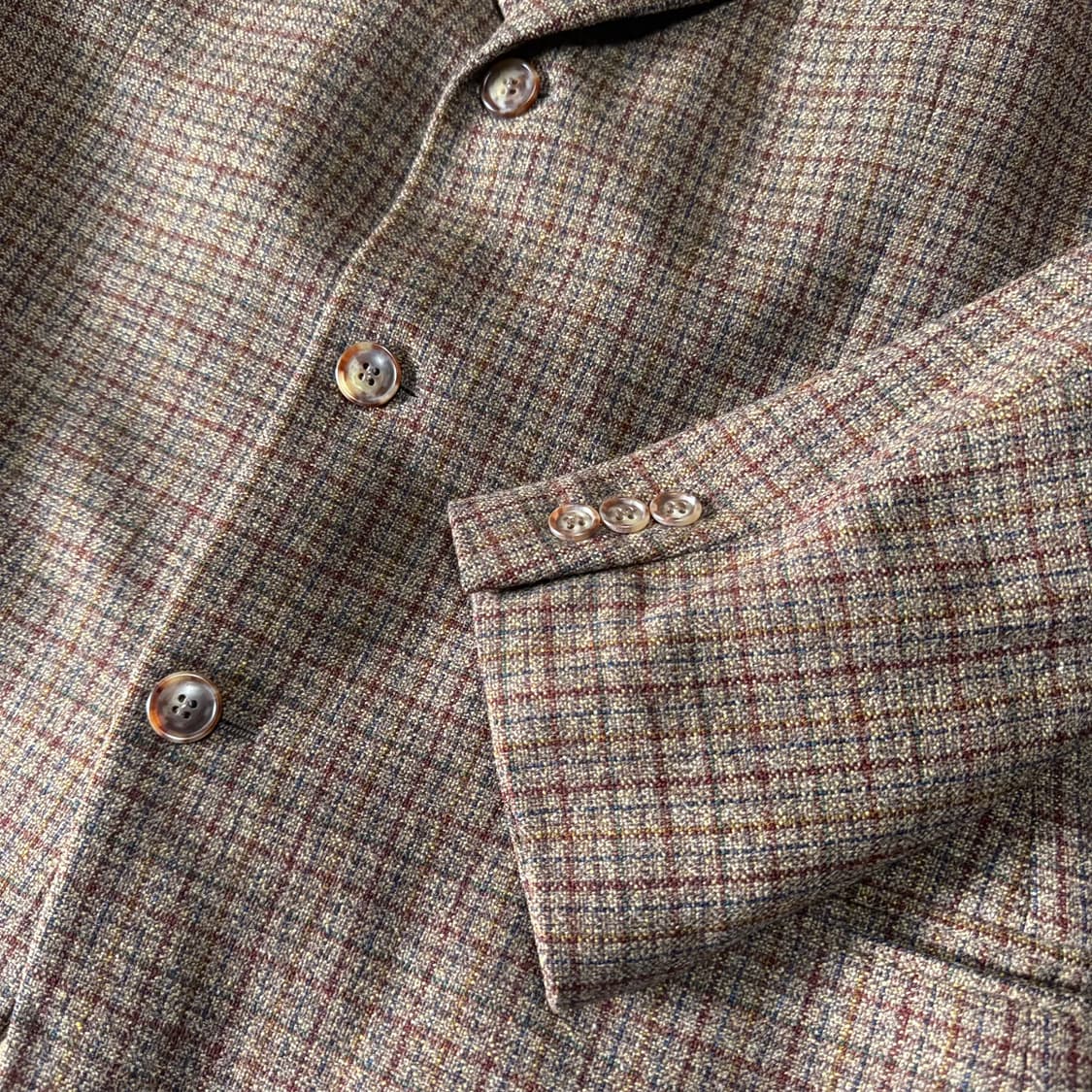 80‘s 에르메네질도 제냐 체크패턴 울 자켓 100-105 상품이미지3