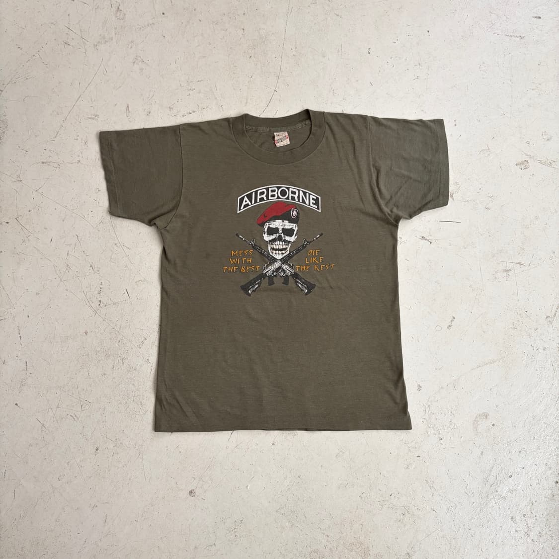 80s USA Airborne 로스트 보이즈 빈티지 반팔티 M 상품이미지1