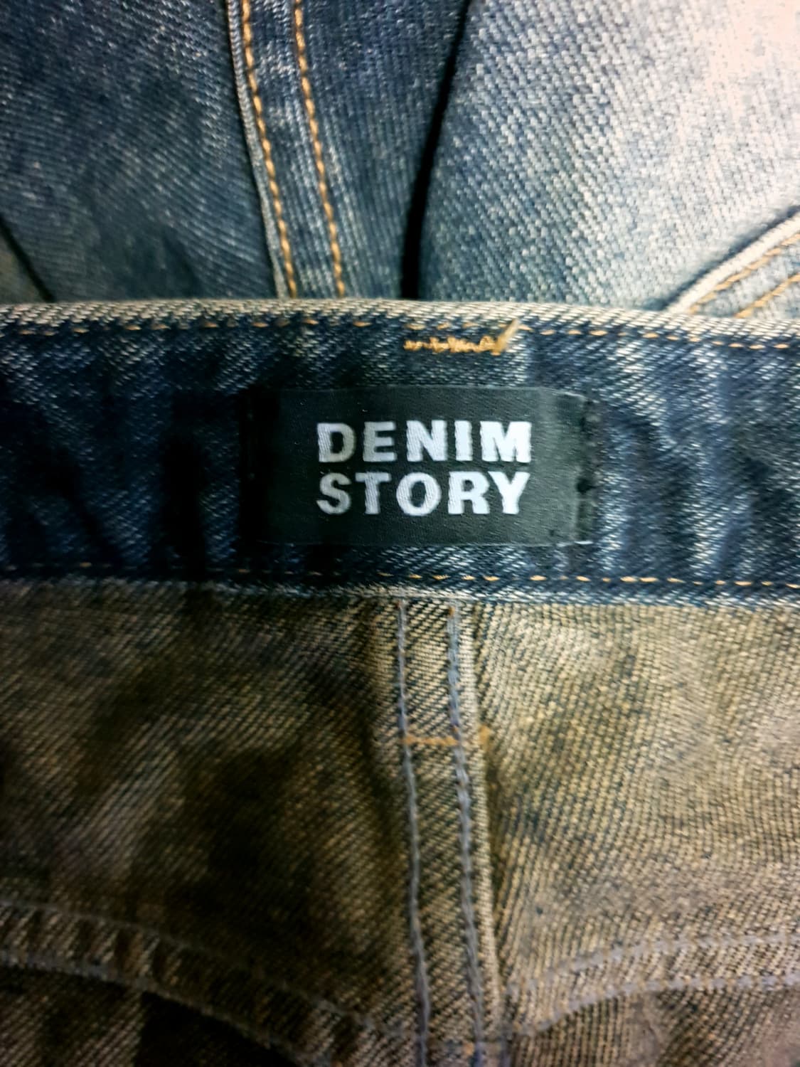데님스토리 빈티지워싱 세미와이드 데님팬츠 오일인디고 (M) 상품이미지5